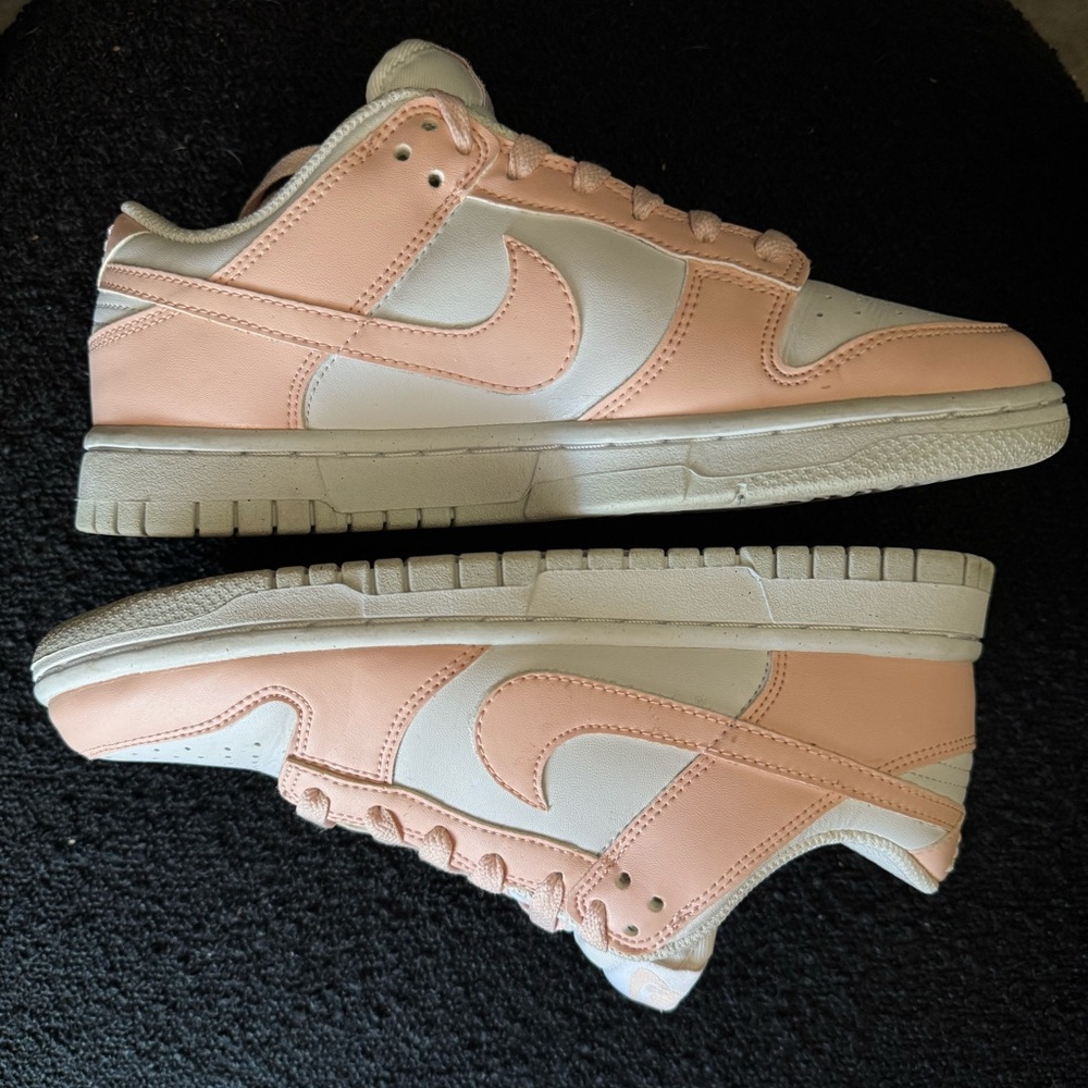 Authentic Nike Women Dunk Low Nature Pale Coral (Pink and White Sneakers)